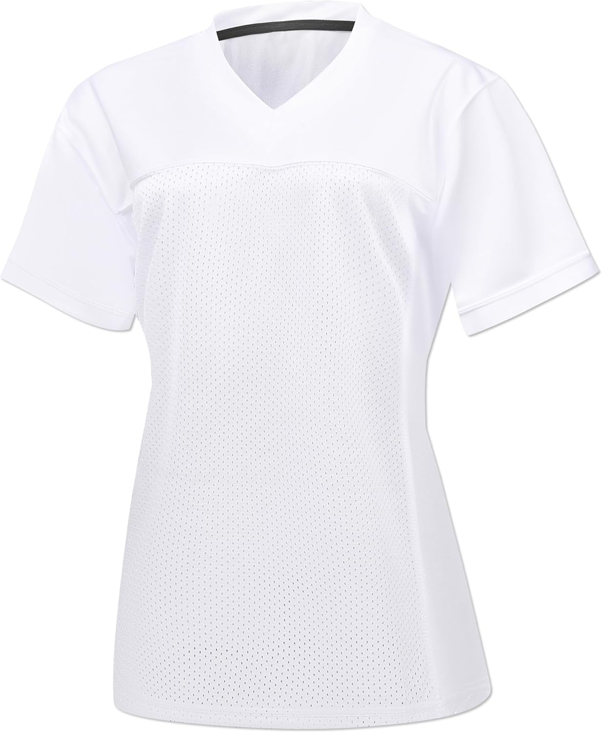 Women’s Blank Football Jersey, Ladies Mesh Athletic Football Shirts, American Football Jerseys for Adults S-2XL