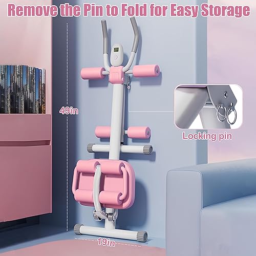 Miniatura 7 de EPHESPORT Máquina de abdominales multifuncional, equipo de entrenamiento abdominal ajustable, máquina de abdominales y sentadillas para