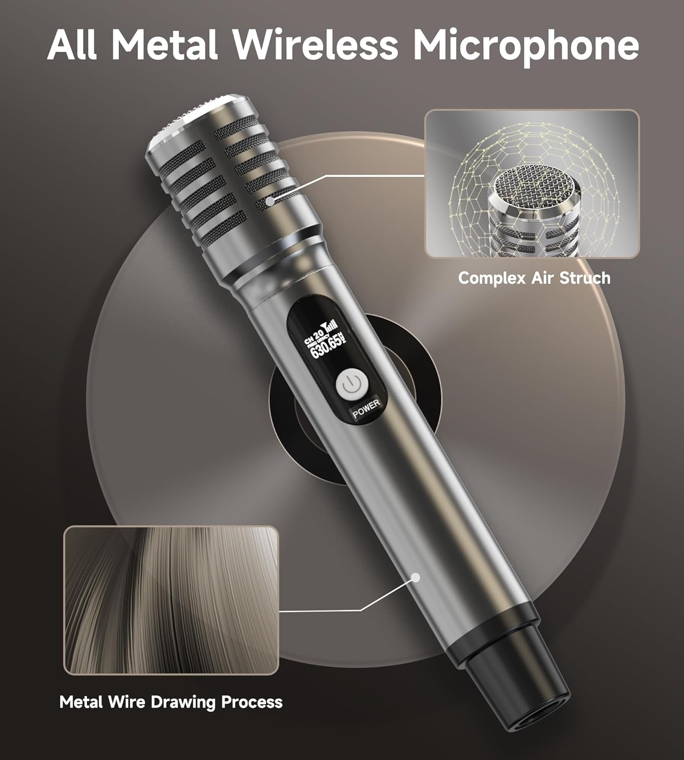 Wireless Microphones, Wireless Microphone with One-to-One Chip Connection, 40H Rechargeable Battery, 200FT Range, Plug and Play, Ergonomic Design,Less Latency Microphone for Singing Video Recording - Image 5