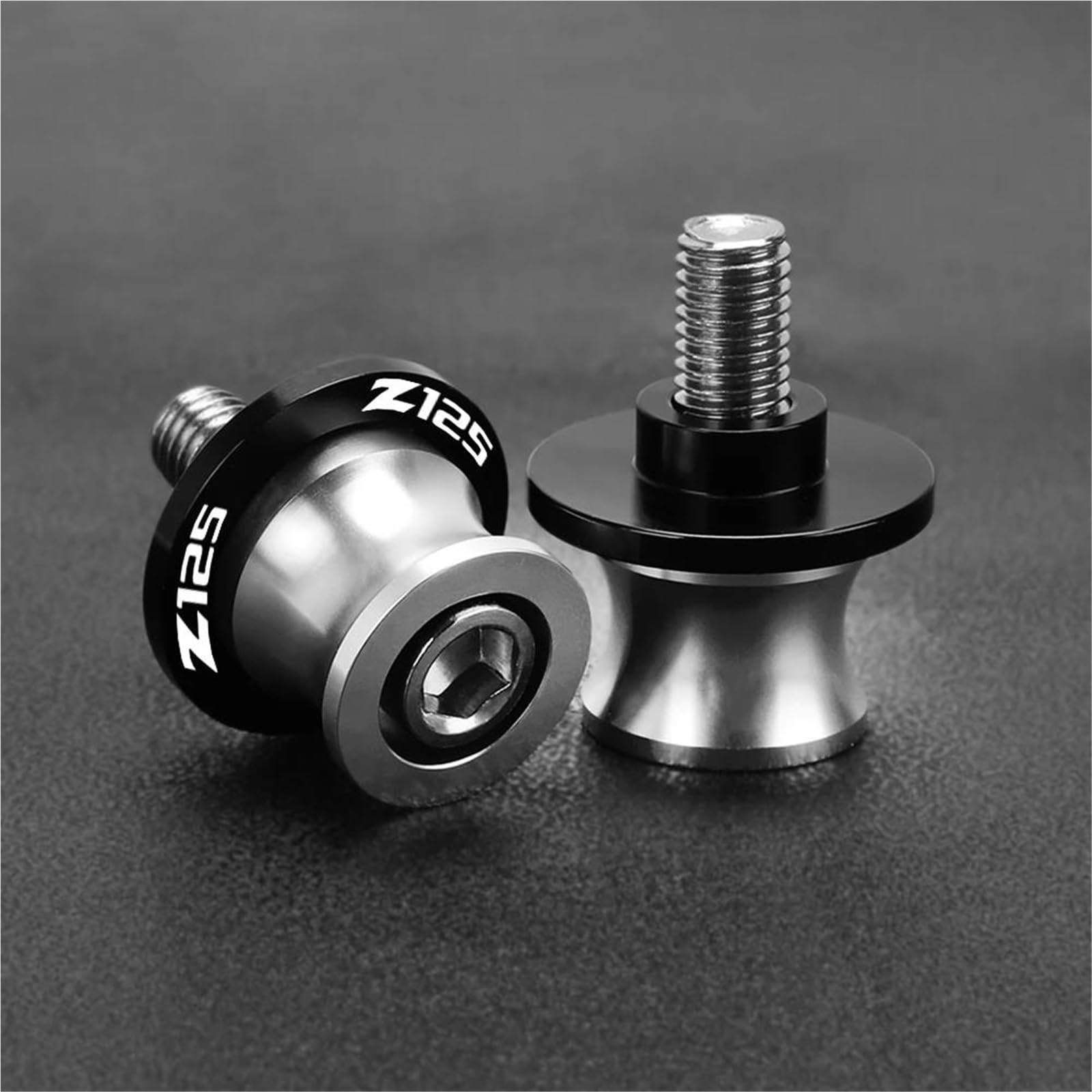 Bobines de bras oscillant M10 pour Kawasaki Z125 Pro 2015-2023 coloris argent