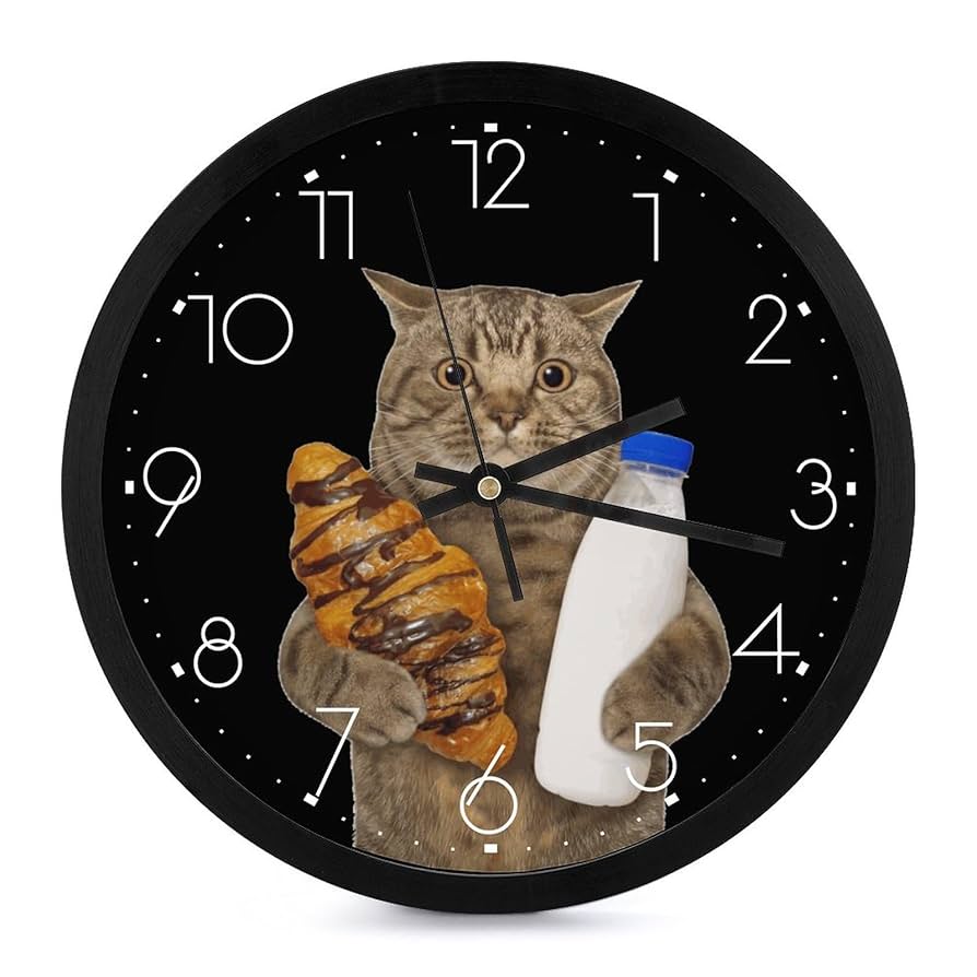 Amazon.co.jp: 掛け時計 猫 ネコ柄 時計 置き時計 壁掛け時計