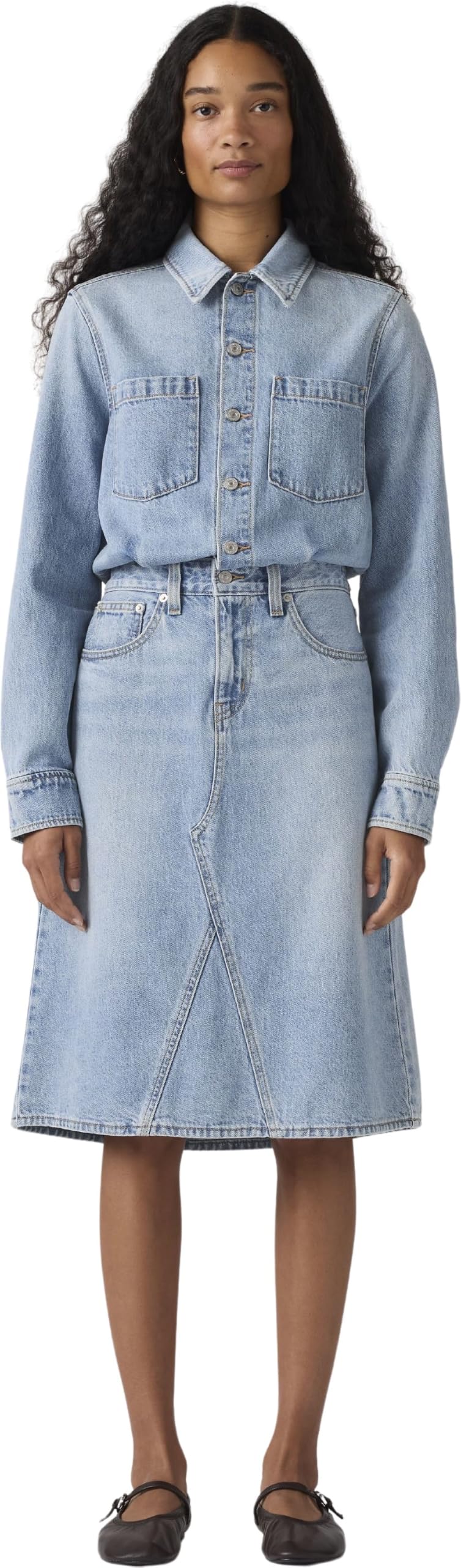 Levi's Damen Jeanskleid Western aus Baumwolle, A-Linie