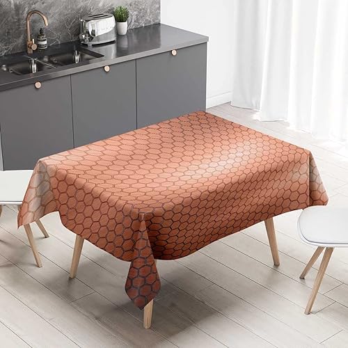 Mantel abstracto para mesa rectangular de óxido pálido, decoración para comedor, 60 x 60 pulgadas