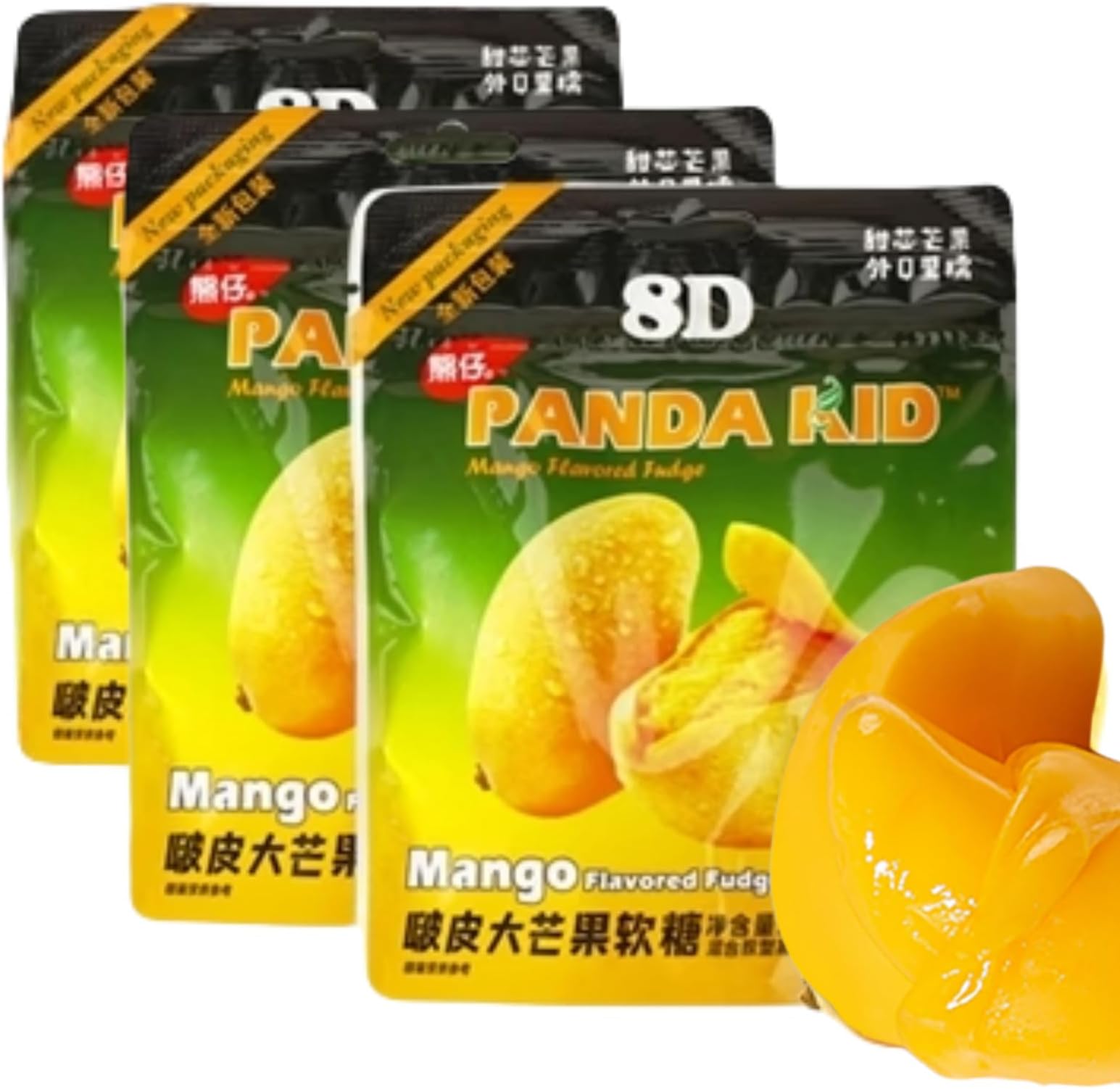 Noble Createaprototype Peelable Gummies, Mango 4d Gummies, 50% Juice Content Gummy Candy,Hand Peeled Candy, Resealable 7.62 Bag (Pack of 3)
