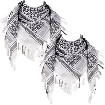 2 Pack Cotton Desert Arab Scarf Wrap Tactical Head Wrap