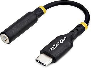 StarTech.com Adaptador de Audio USB-C a 3,5mm TRRS Minijack - Adaptador de Audio DAC USB Tipo C de Auriculares con Micrófono