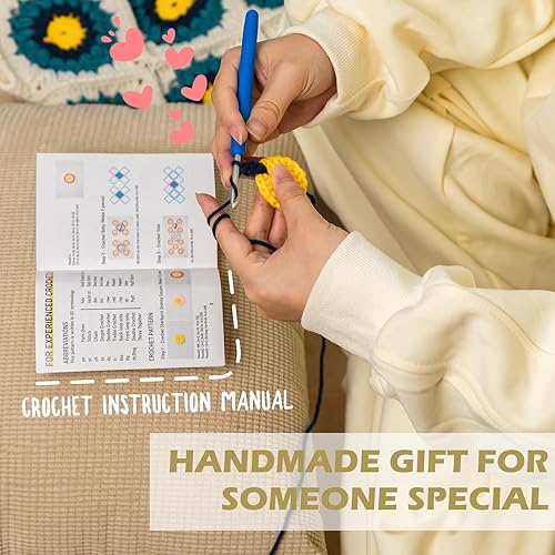 Miniatura 2 de Yeezhee Kit de ganchillo para principiantes avanzados o intermedios, kit de bolsa de ganchillo con tutoriales en video paso a paso, juego de bolsa