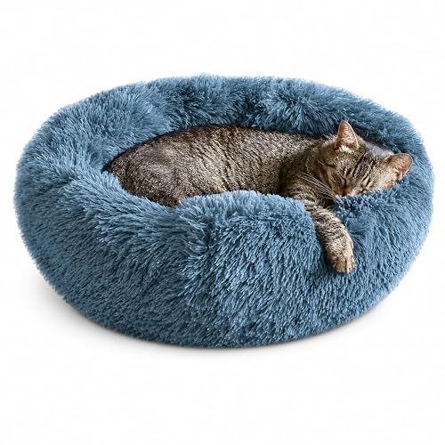 Whiskers & Friends Cat Beds for Indoor Cats, Fluffy Calming