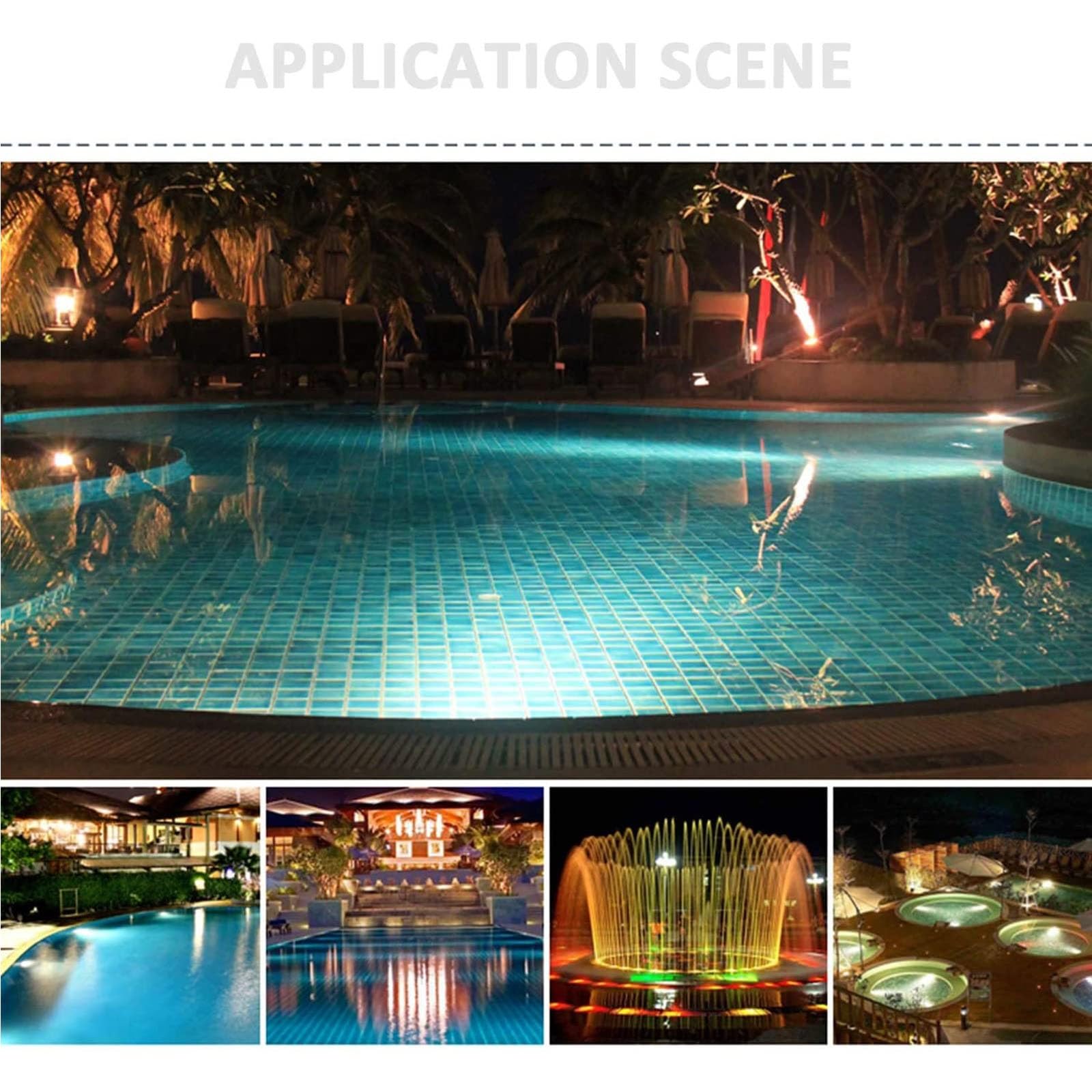 Faretto Subacqueo - 6W Con Telecomando Fari Piscina, LED per piscina, faretto impermeabile IP68, luce che cambia colore RGB, luce per fontana, per piscine, fontane, cascate, acquari ( Color : RGB+remo