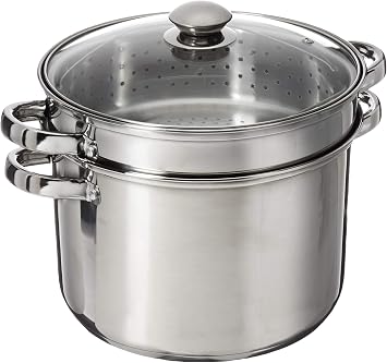 8 Quart 18/10 Stainless Steel 4 Piece Multi-Cookware Set With Encapsulated Base
