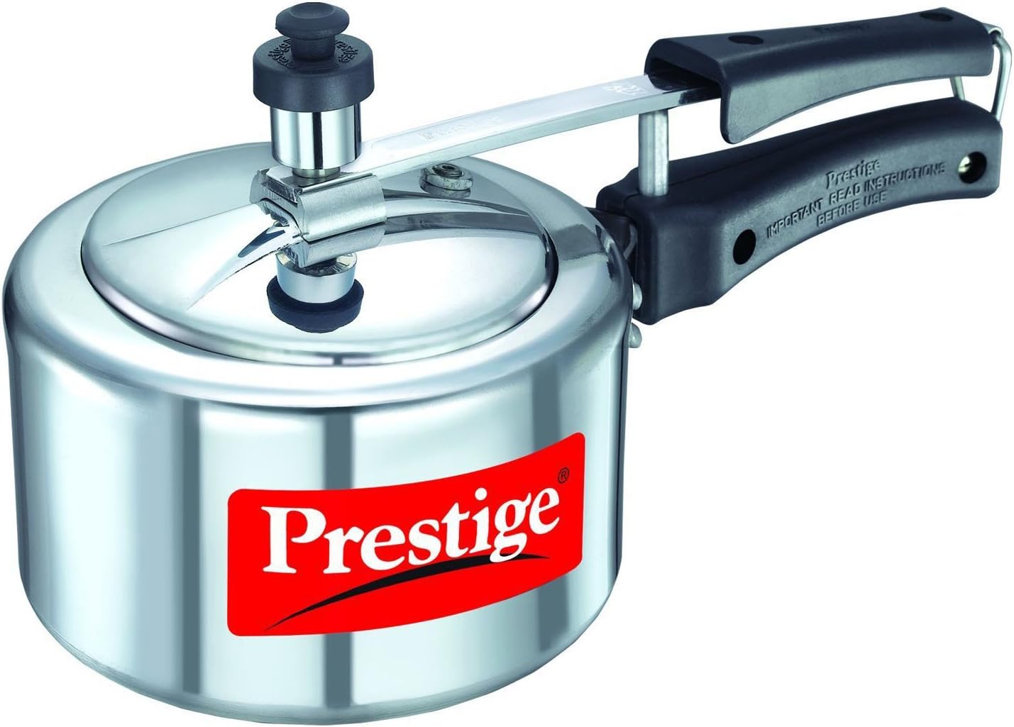 Prestige Nakshatra Aluminum Pressure Cooker 1.5 Liter, Silver