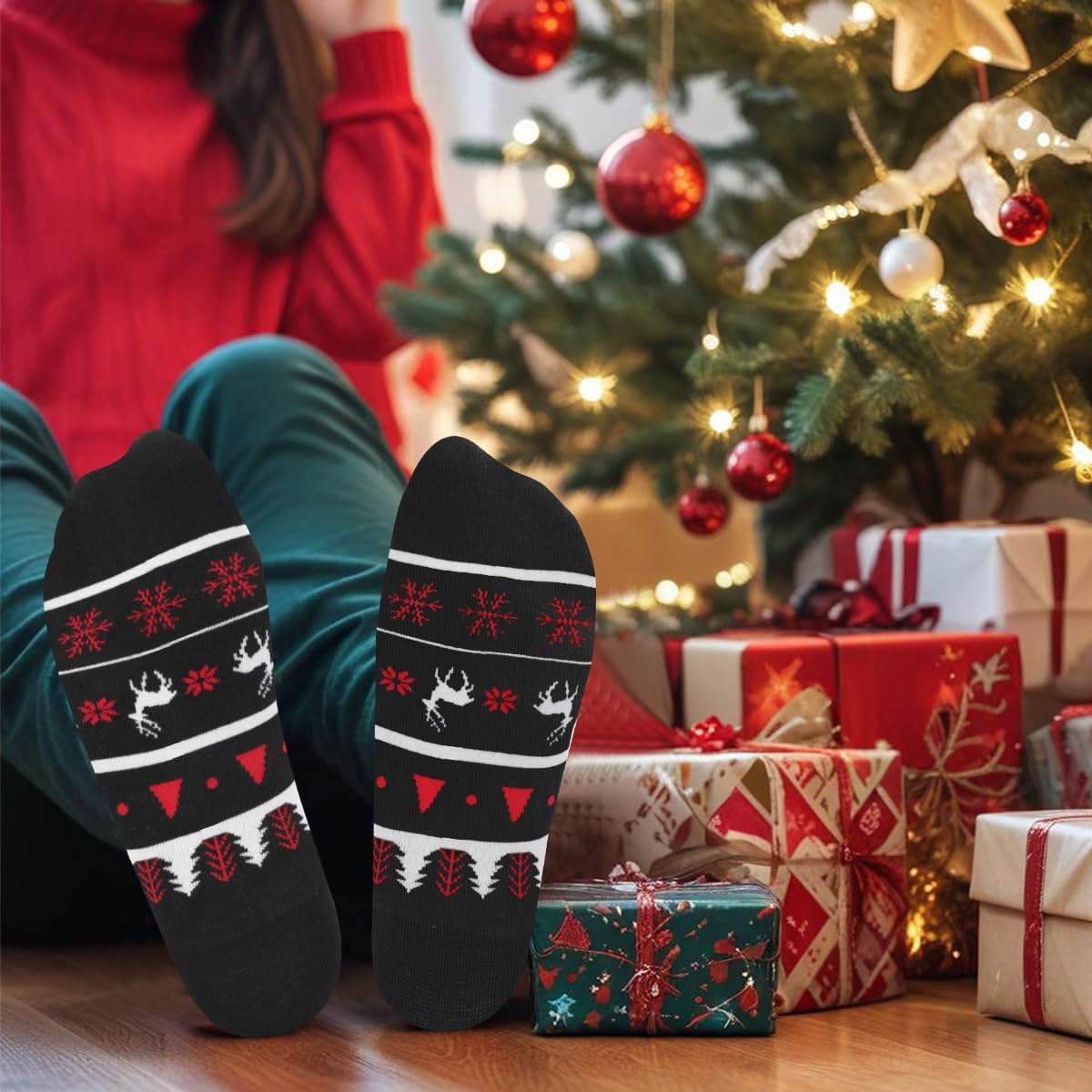 Funny Christmas Socks for Men Women Teens Boys - Novelty Funky Socks - Fun Xmas Gifts Ideas Stocking Stuffers - Image 3