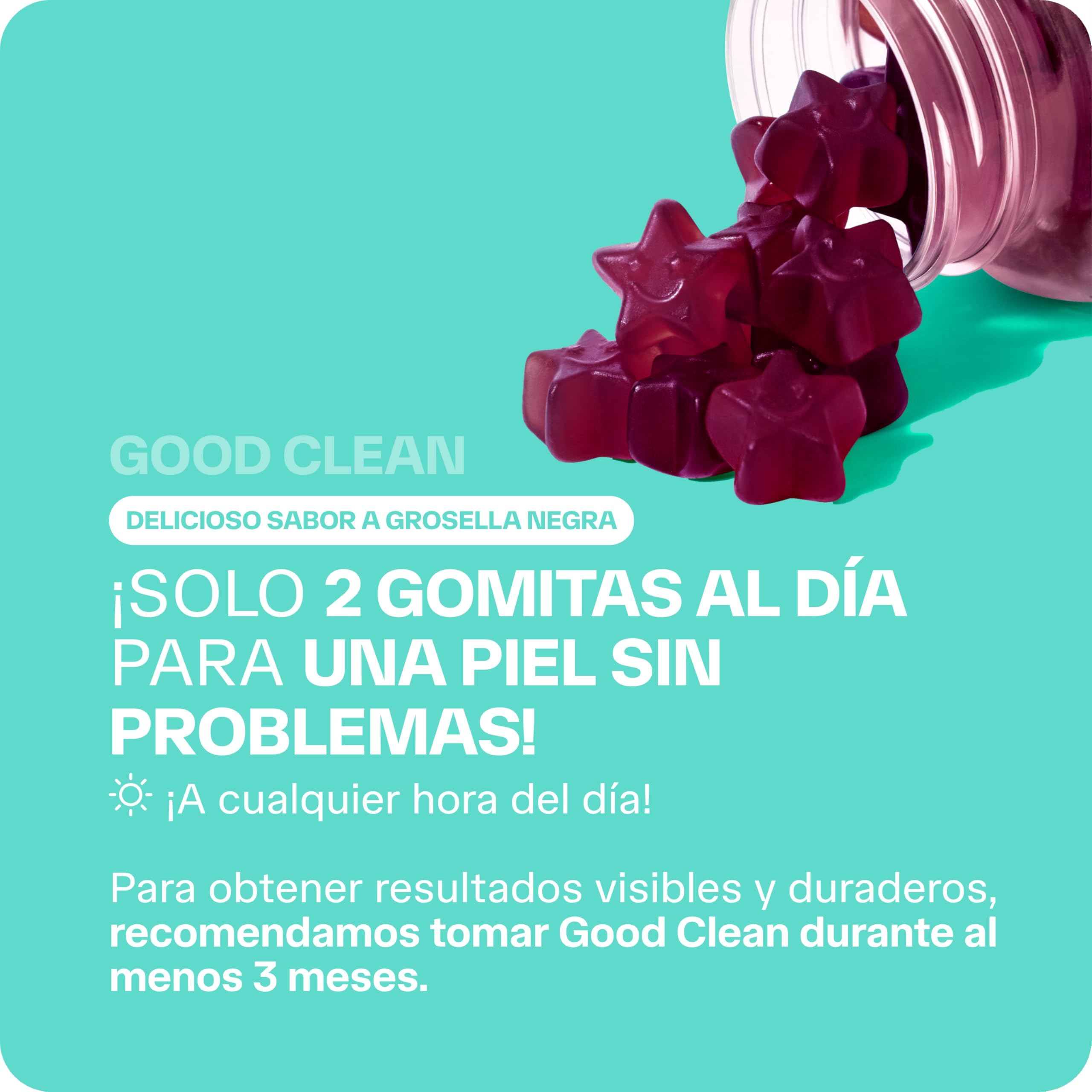Lashilé Beauty - Complementos Alimenticios - Piel limpia y antiimperfecciones - Regula el sebo y purifica - Good Clean Vitamines - Fabricado en Francia - Bardana, Ortiga, Zinc - 180 Gummies