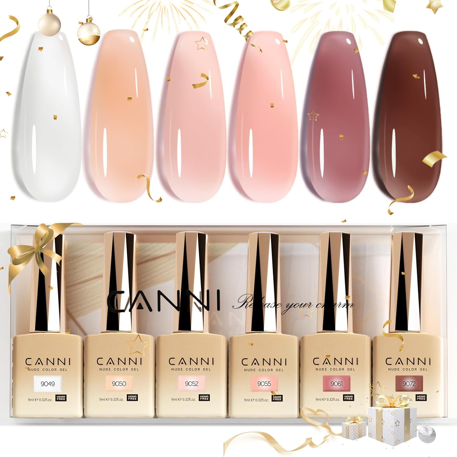 CANNI 6Pcs + 6Pcs Gel Nail Polish Set
