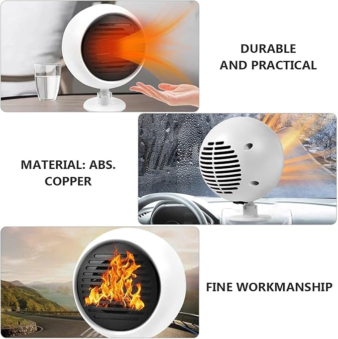 Calefactor Eléctrico Portátil para Auto 12V con Defrost y Defog miniatura 4