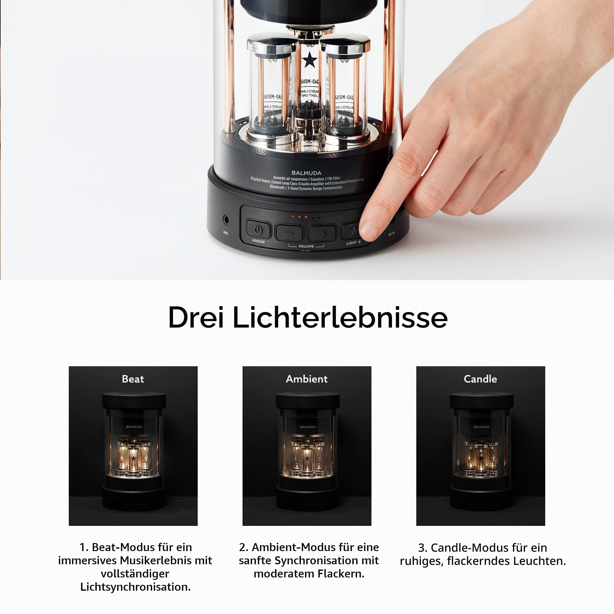 BALMUDA The Speaker | Tragbarer Bluetooth-Lautsprecher | 3D