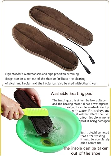 Miniatura 6 de Calentador de pies eléctrico USB, para hombres y mujeres, botines calefactados, calentador de zapatos de felpa para pies, alivio del frío de