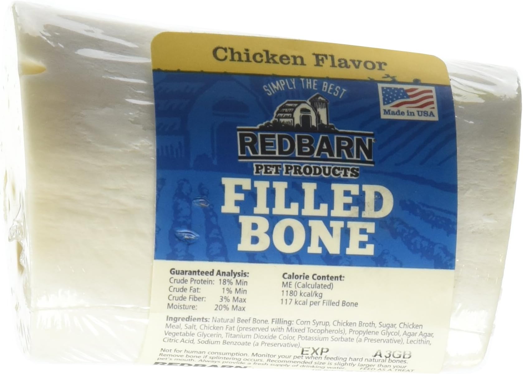 RedBarn Filled Bone - Chicken - 3.5 in.