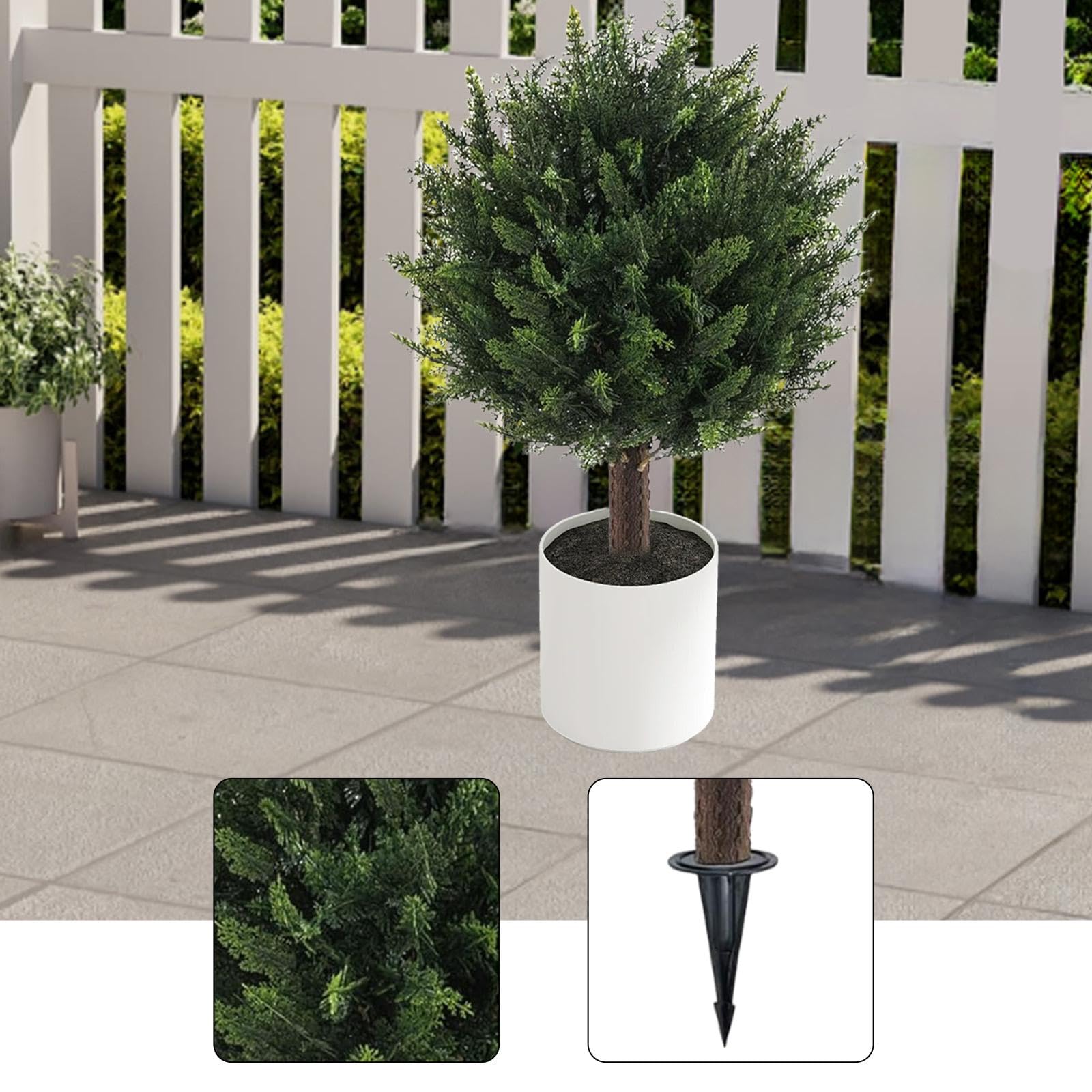 Bosso Artificiale per Esterni con Picchetto da Terra per Giardino, Cortile E Recinzione.