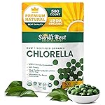 Sunlit Best USDA Organic Premium Chlorella Tablets 500 Tabs | 100% Pure Chlorella Superfood Supplement High in Protein, Chlorophyll, Vitamins, & Minerals | Supports Good Health, Wellbeing & Recovery