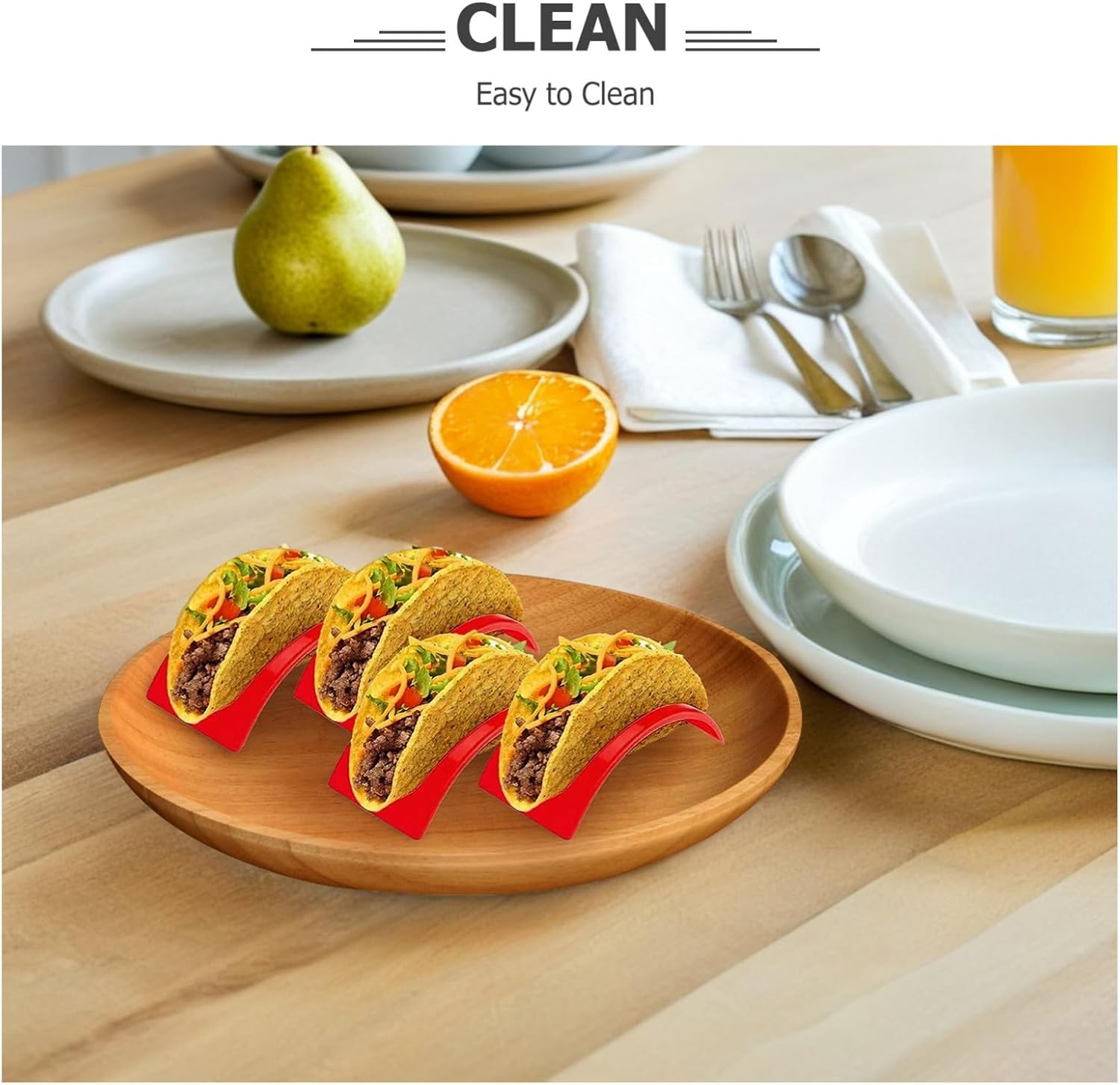 12 Piece Plastic Taco Holder Stand for Tacos and Burritos