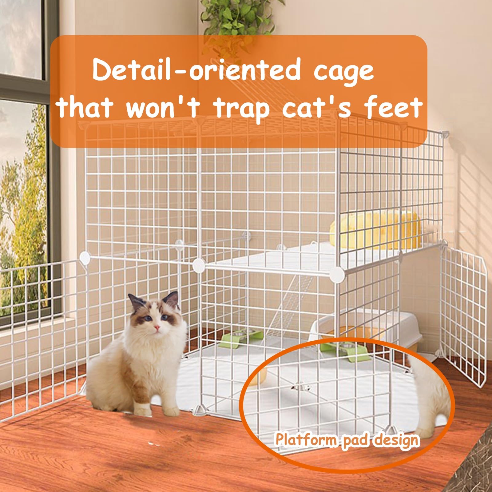 Gabbia per gatti da interni, grande, facile da montare, ideale per viaggi e uso all'aperto, perfetta per 1-2 gatti, ideale per campeggio e avventure in camper