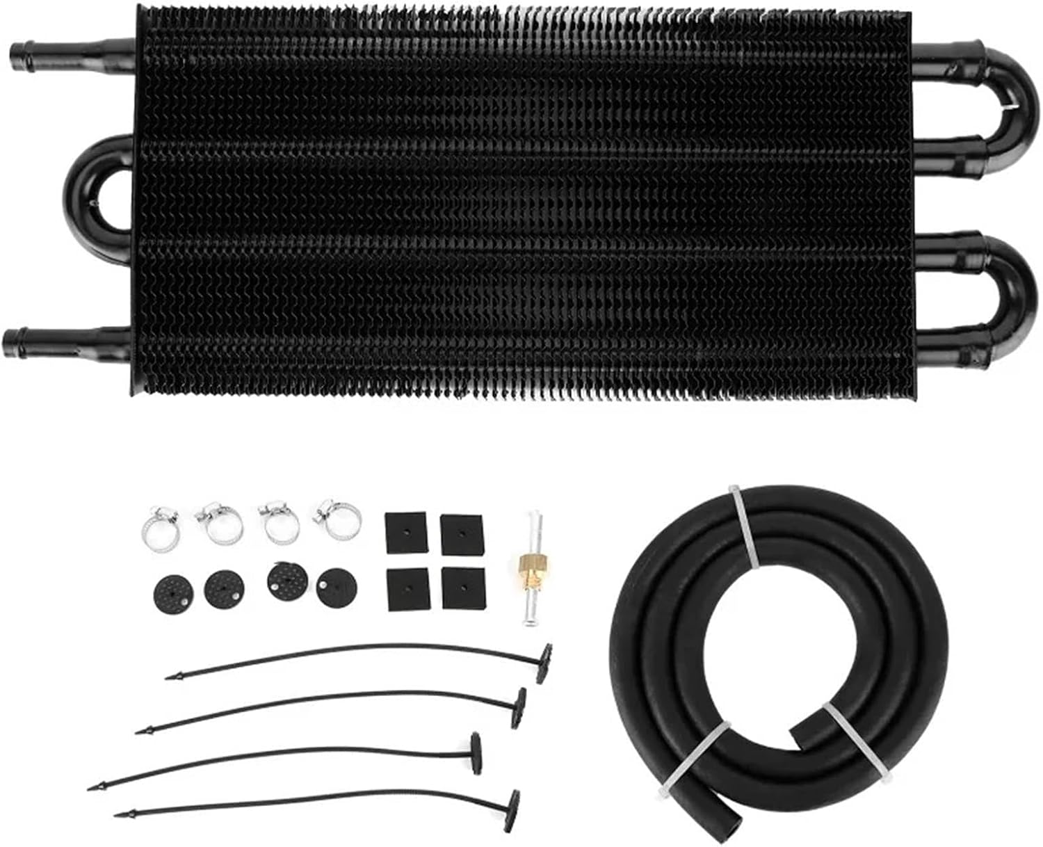 Car Engine Oil Cooler OC1401 4-Row Aluminum Oil Cooler - Efficient Cooling For Transmission Power Steering Universal Automotive Accessory With D Transmission Oil Cooler