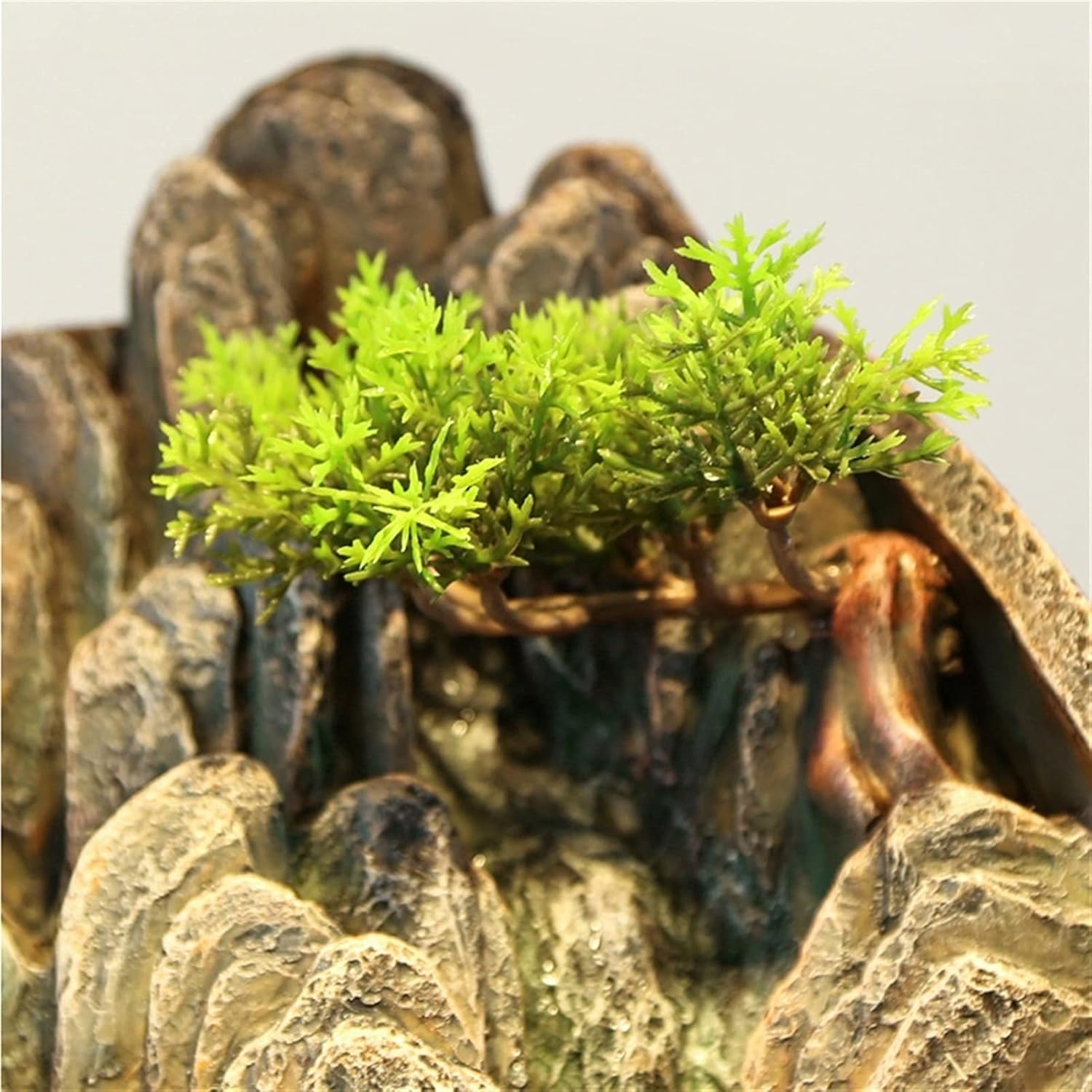 Tabletop Fountain Indoor Rockery Tabletop Fountain – Portable Tabletop Decorative Waterfall - Soothing Relaxation，Zen Meditation Ambient Office Home (16.9" H) Desktop Fountain