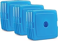 Vista 7 de Cool Coolers by Fit & Fresh Paquete de 12 paquetes de hielo delgados, congelación rápida, ahorro de espacio, bolsas de hielo reutilizables