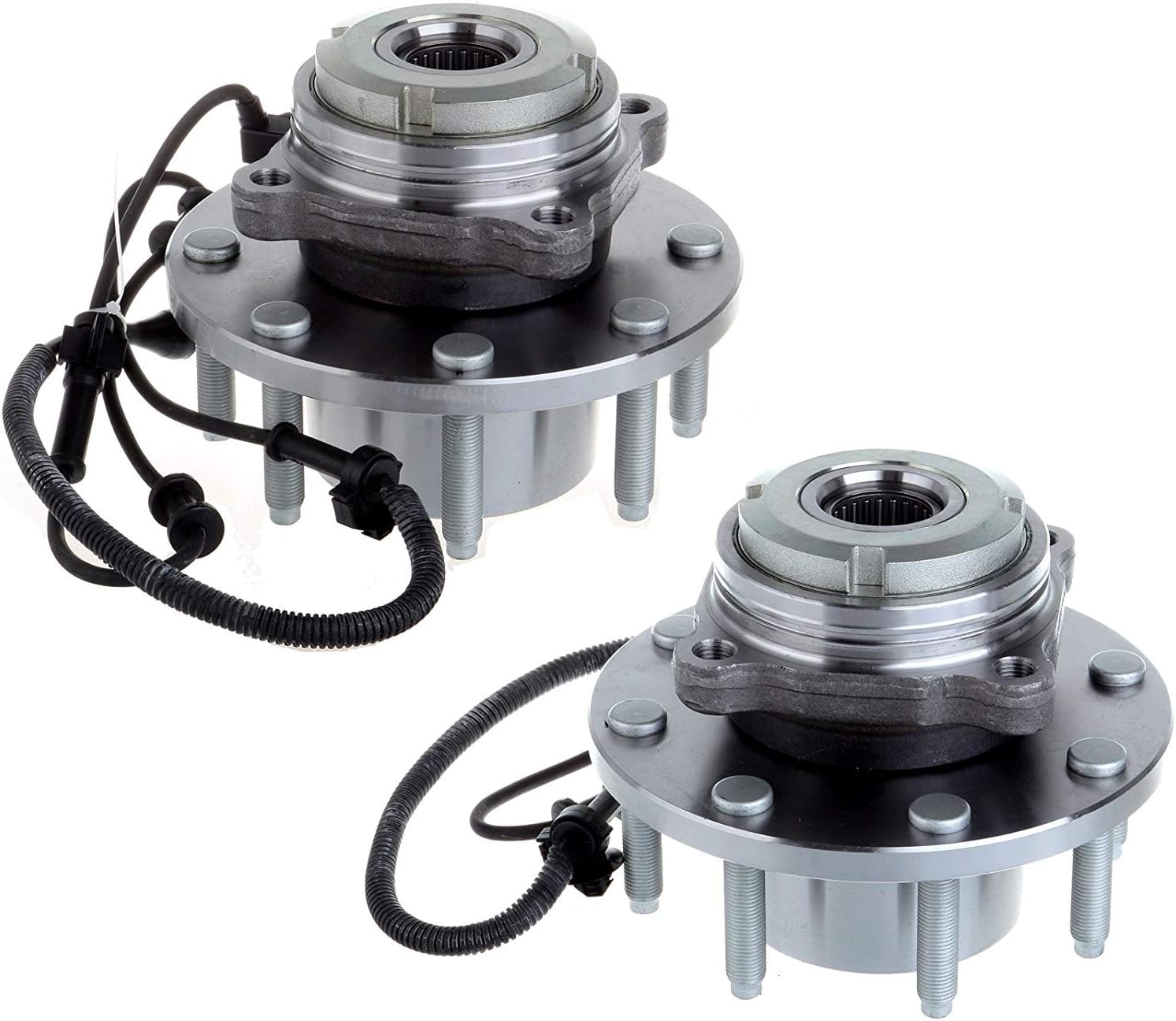 Pair Front Wheel Hub Bearing Assemblies for 2003-2004 Ford F250 F350 Super Duty 4WD 8 Lug SRW for 2002-2005 Excursion