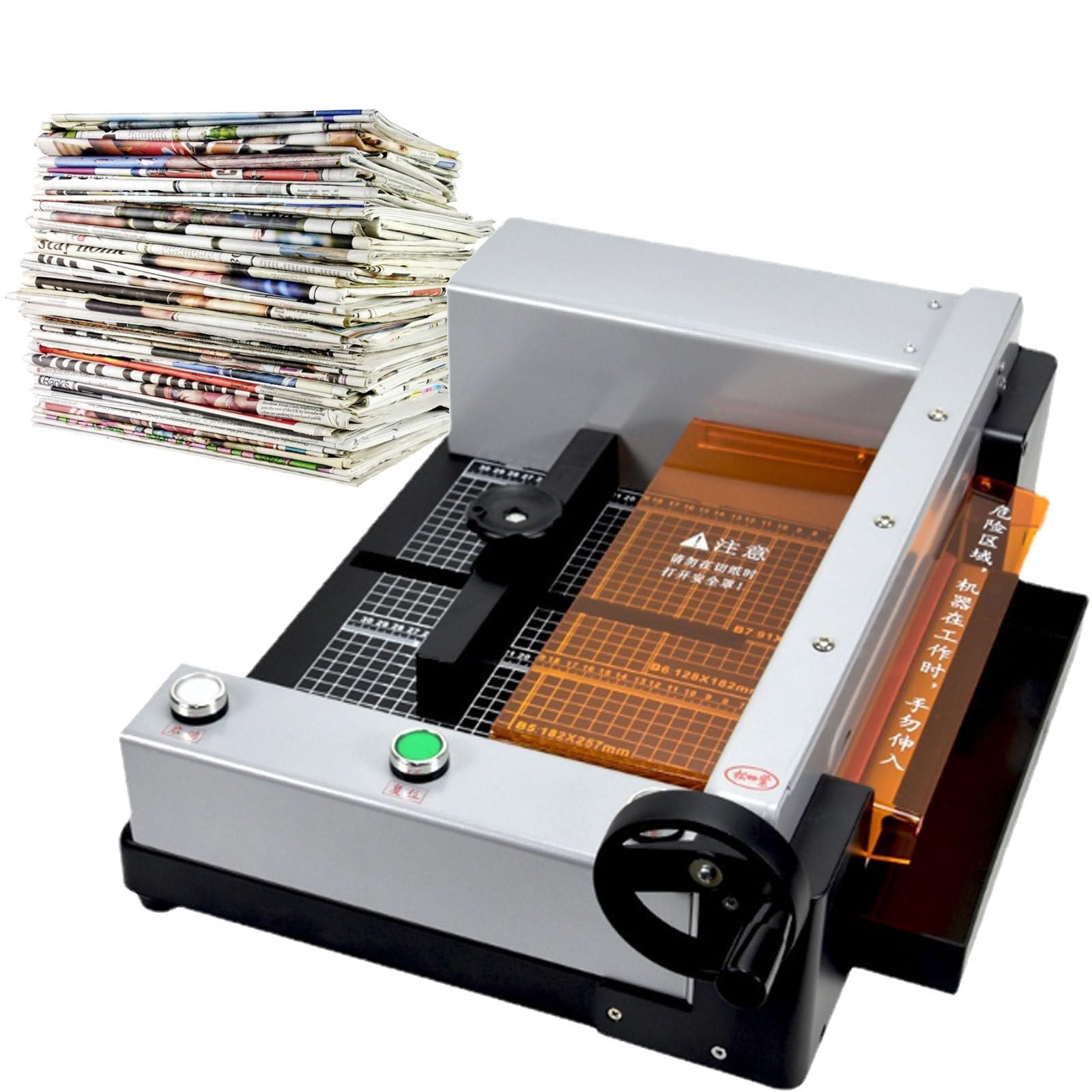 Taglierina elettrica per carta, taglierina automatica per carta, spessore di taglio 40 mm, taglierina da tavolo, taglierina industriale per carta per impieghi gravosi per ufficio e scuola