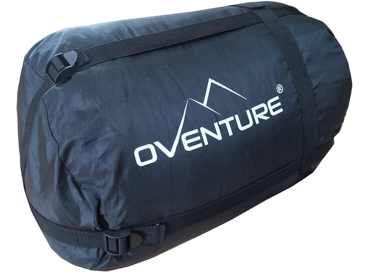 Oventure Polaris Schlafsack | Mumienmodell | Dicke isolierende Fütterung | Doppelter Reißverschluss | Erhöhtes Fußende | Aufhängeschlaufen