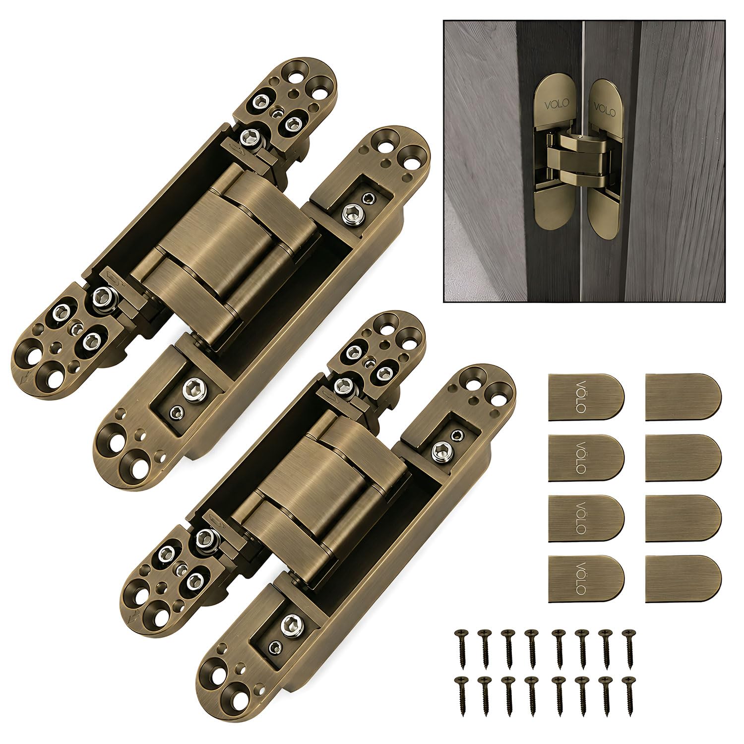 Concealed Door Hinges - Heavy Duty & Hidden -10 Concealed Door Hinges - Heavy Duty & Hidden -10