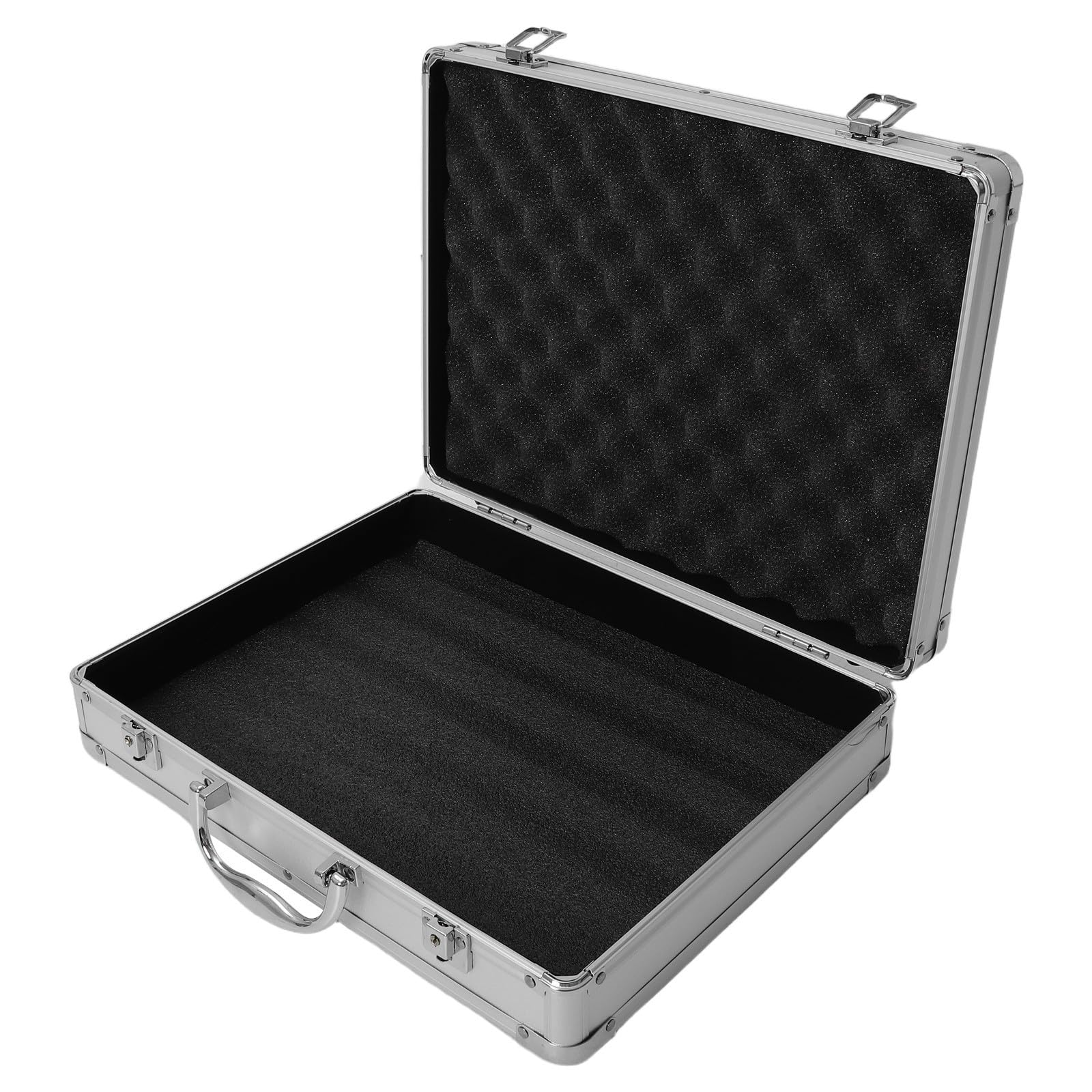Maleta de Aluminio Portátil Antichoque de Gran Capacidad | Plata, Aleación de Aluminio, Fácil de Transportar, para Oficina y Viaje de Negocios