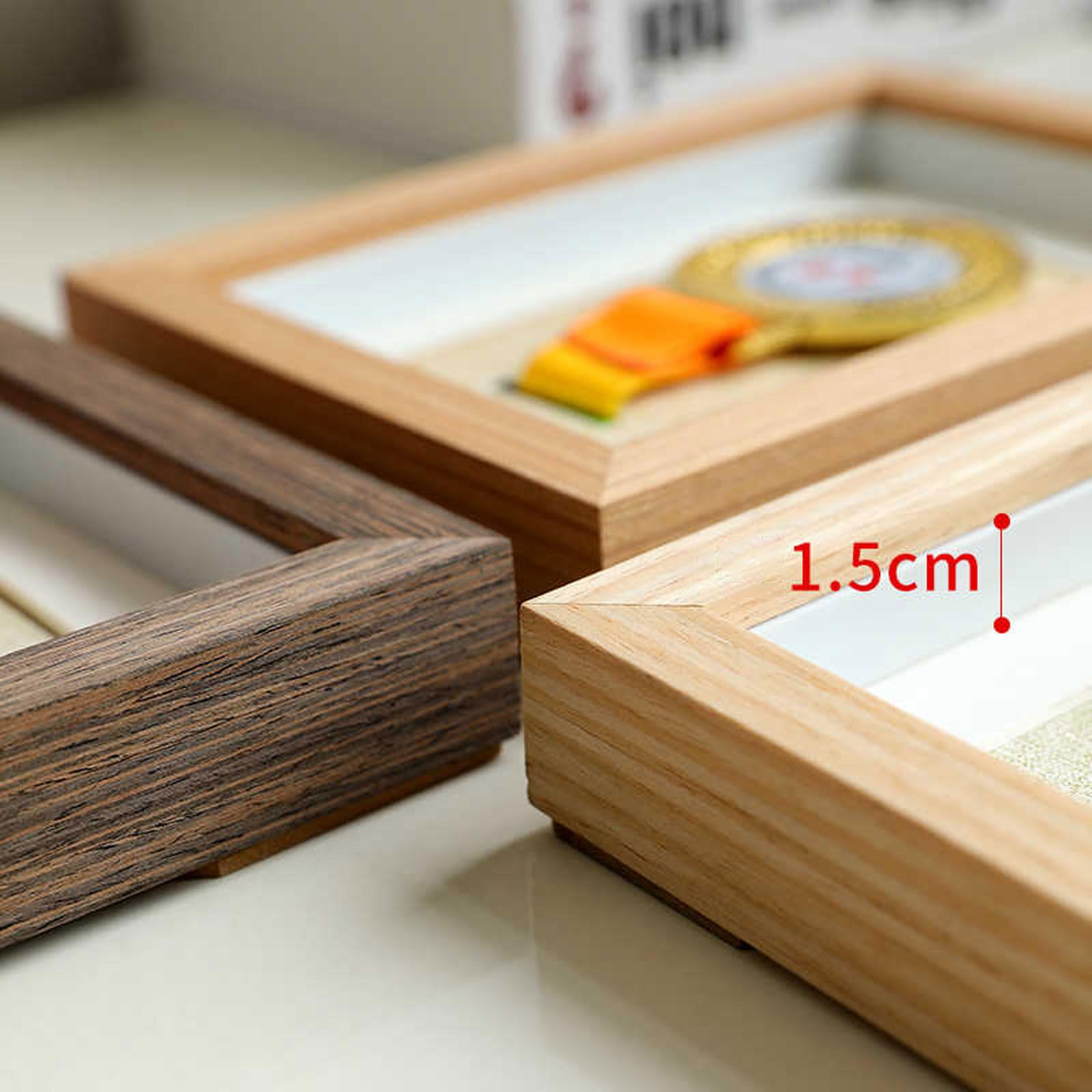 Drewniana ramka do ekspozycji medali sportowych, Drewniana ramka na medal, wielokolorowa, wiele rozmiarów(White Oak,A4 (3 medals))