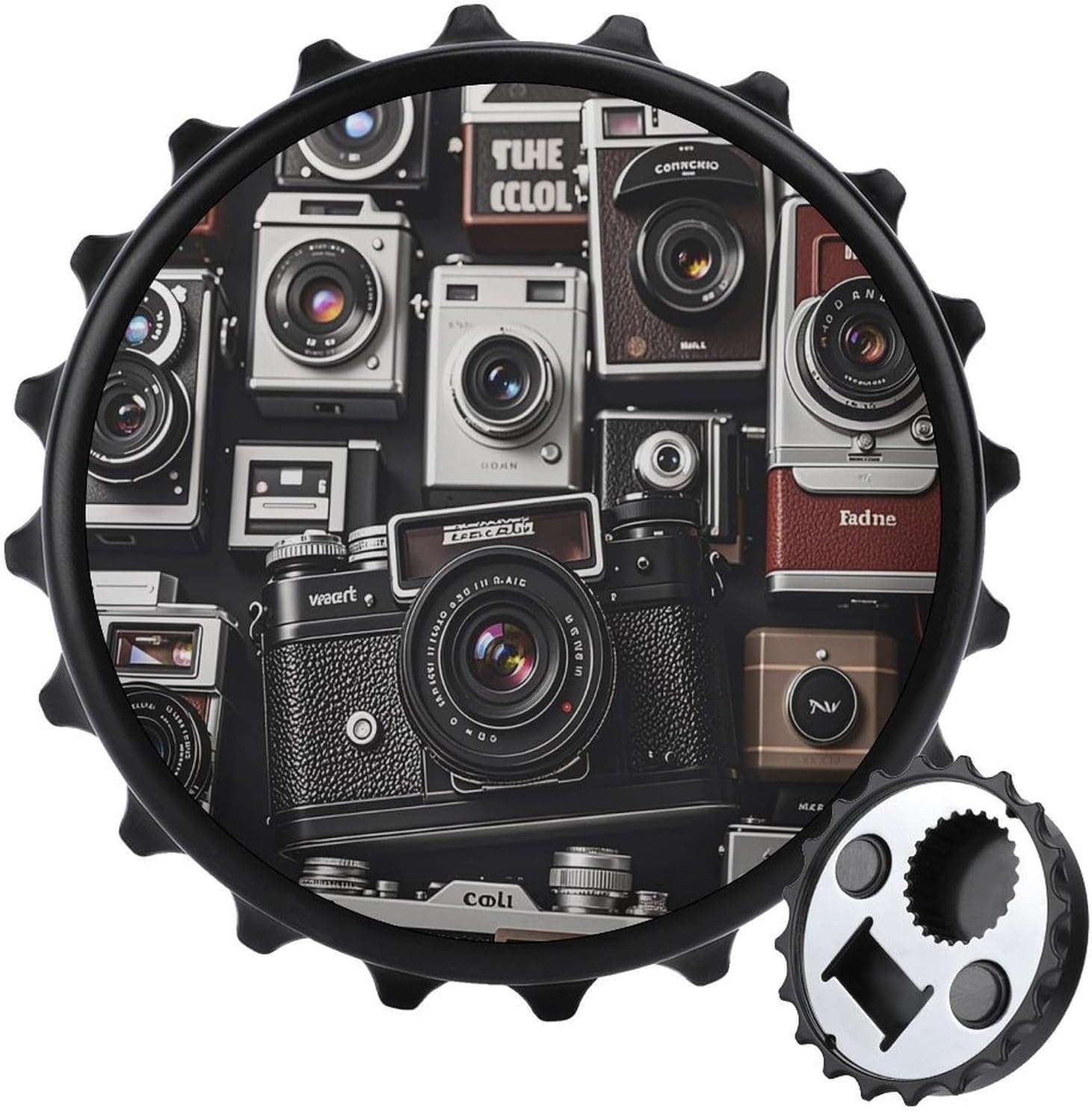Retro Cool Camera Collection Bottle Opener 3.1" Cute Magnetic Fridge Magnet Refrigerator Metal Bottle Opener Novelty Fun Unique Birthday Beer Gifts Ideas for Home Kitchen Or Bar Accessories