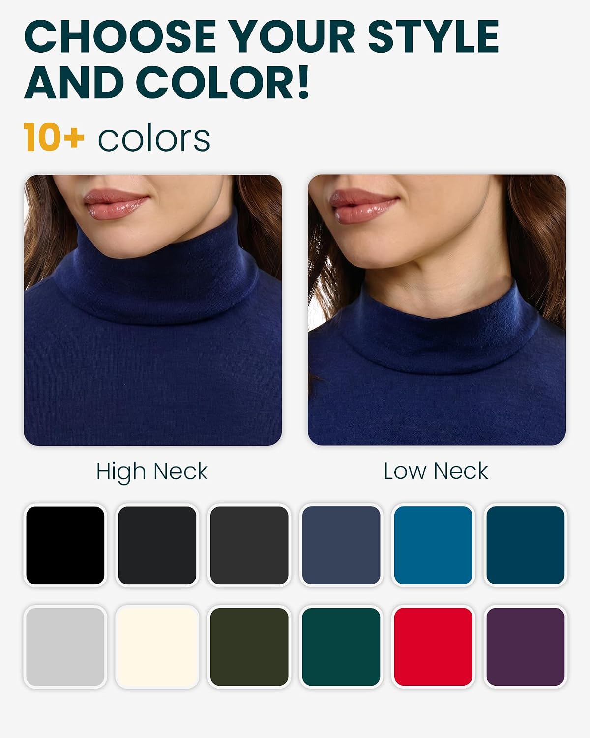 Merino Wool Base Layer Women Turtleneck - Merino Wool Sweater Women Shirt