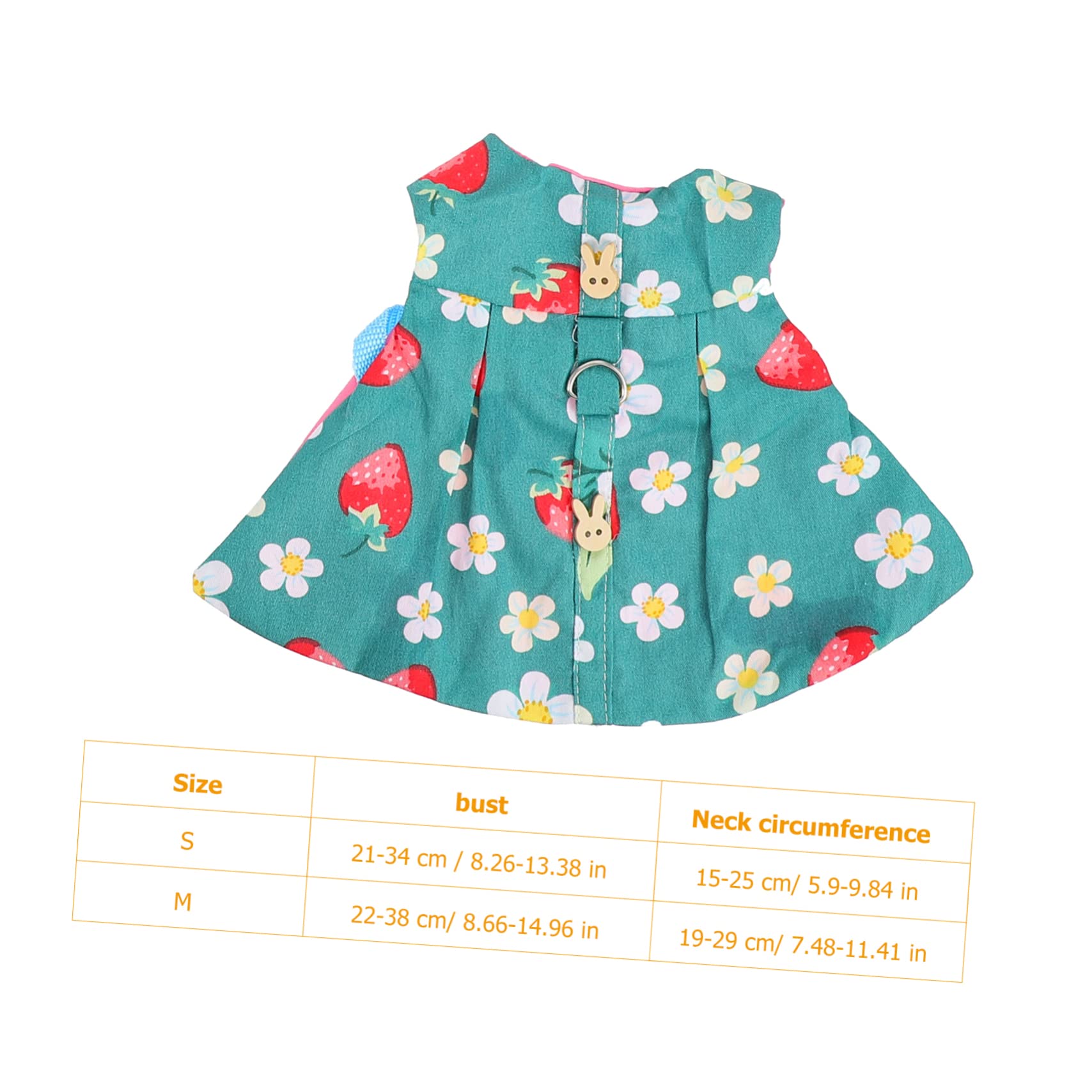 Ipetboom 6sets Pettorine Per Conigli e Cincillà Con Guinzaglio Abbigliamento Per Animali Domestici Stile Gilet Con Design Ergonomico Per Uscite e Foto Stroberry Pineapple