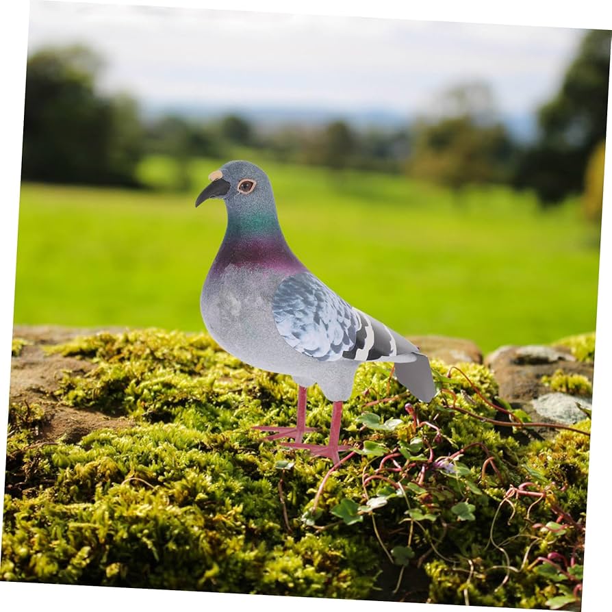 Amazon.co.jp: NESTINGHO 鳩の置物 人工の羽のついた鳩 人工工芸品の泡