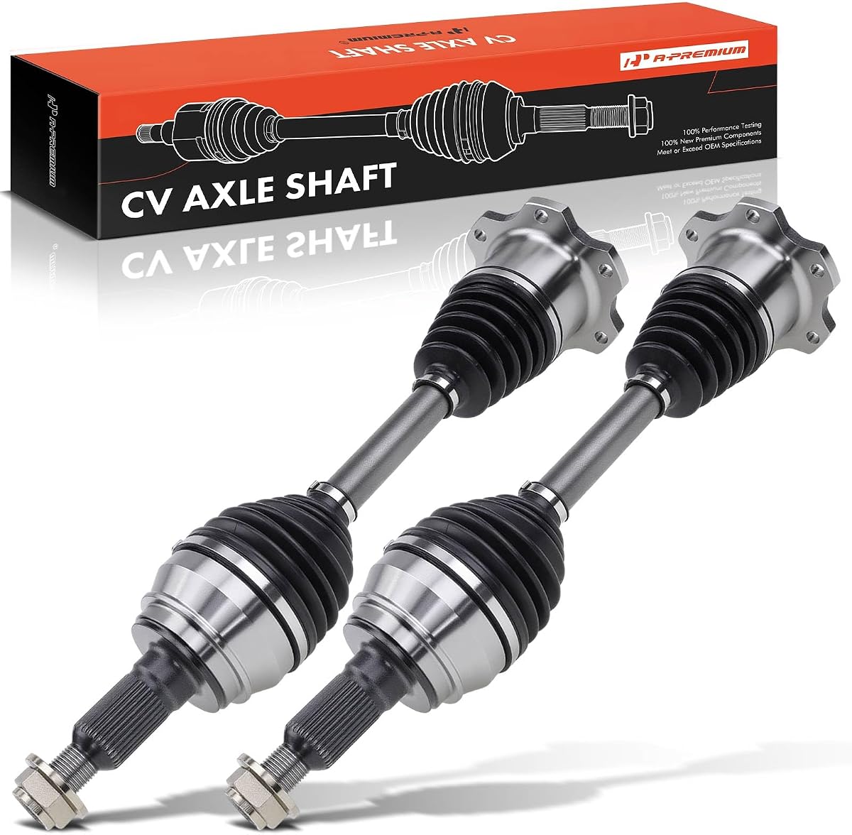 A-Premium Set of 2 Front CV Axle Shaft Assembly | Compatible with Cadillac, Chevy & GMC Models- Silverado 1500, Suburban, Tahoe, Avalanche, K1500, Sierra 1500, Yukon, Escalade