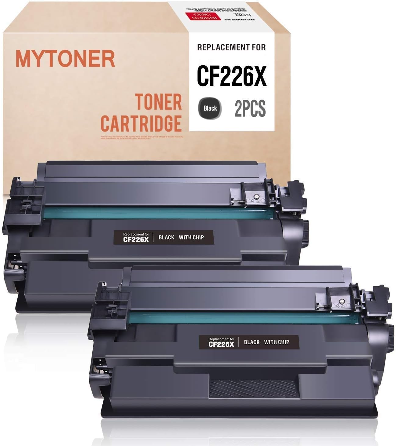 MYTONER Compatible Toner Cartridge Replacement for HP 26X CF226X 26A CF226A High Yield (Black,2-Pack)
