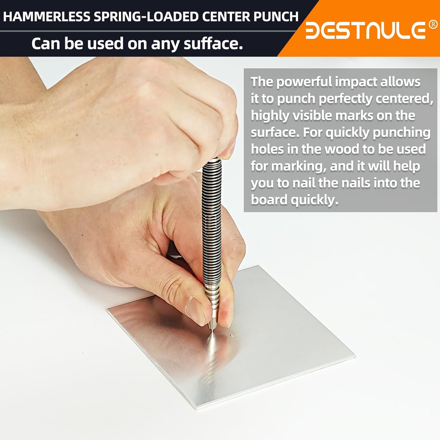 BESTNULE 4-Piece Nail Setter Dual Head Nail Set & Dual Head Center Punch & Hammerless Cold Chisel & Hinge Pin Remover Punch Set, Nail Setter Features 1/8-in, 3/32-in, 3/16-in, 1/16-in, 5/16-in, 1/8-in thumbnail