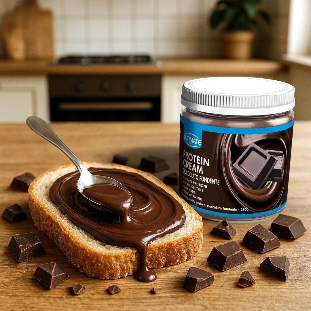 Ultimate Italia - 2 protein cream gusto cioccolato fondente - Senza Glutine - Low Carb - 2x250g