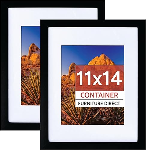 Marcos de fotos colgantes de 11 x 14 pulgadas para pared con plexiglás y doble colgador de montaje para formatos horizontales y verticales, juego de