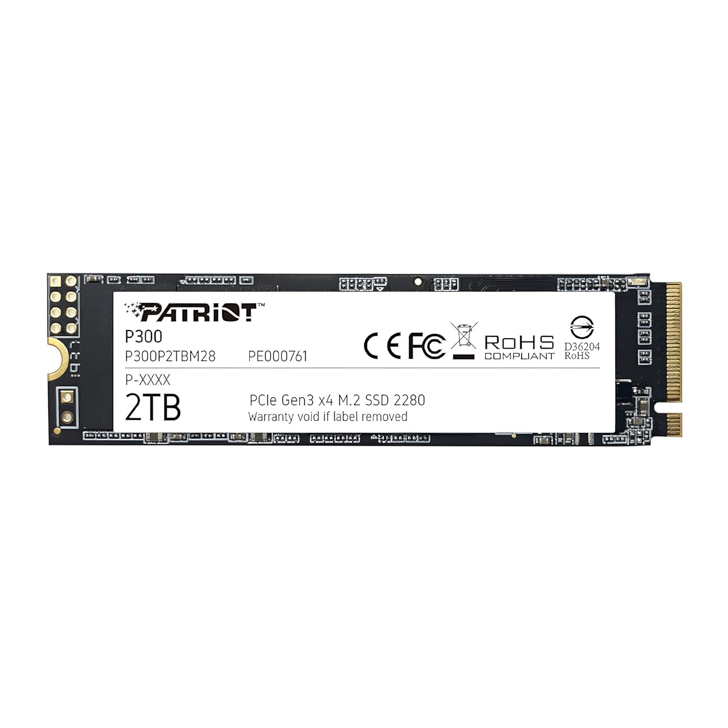 Patriot Memory P300 2TB M.2 SSD 2280 NVMe PCIe Gen 3×4 Internal SSD P300P2TBM28