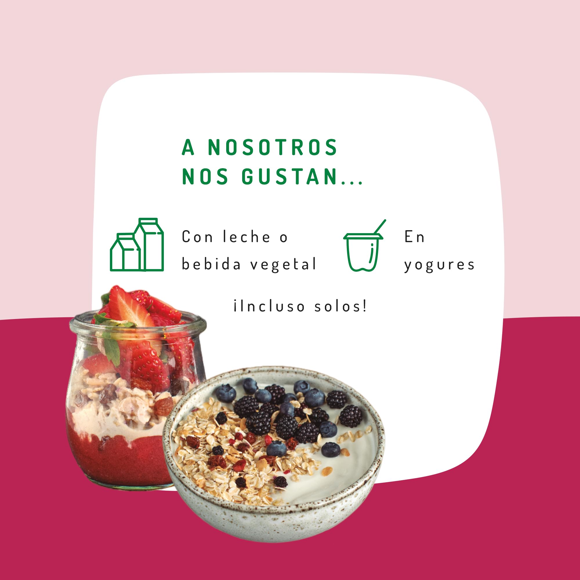 El Granero Integral - Muesli Frutos Rojos Sin Gluten Bio - 375 g - Fuente de Fibra y Nutrientes Esenciales - Mejora la Salud Intestinal - Ideal para el Desayuno - Apto para Veganos