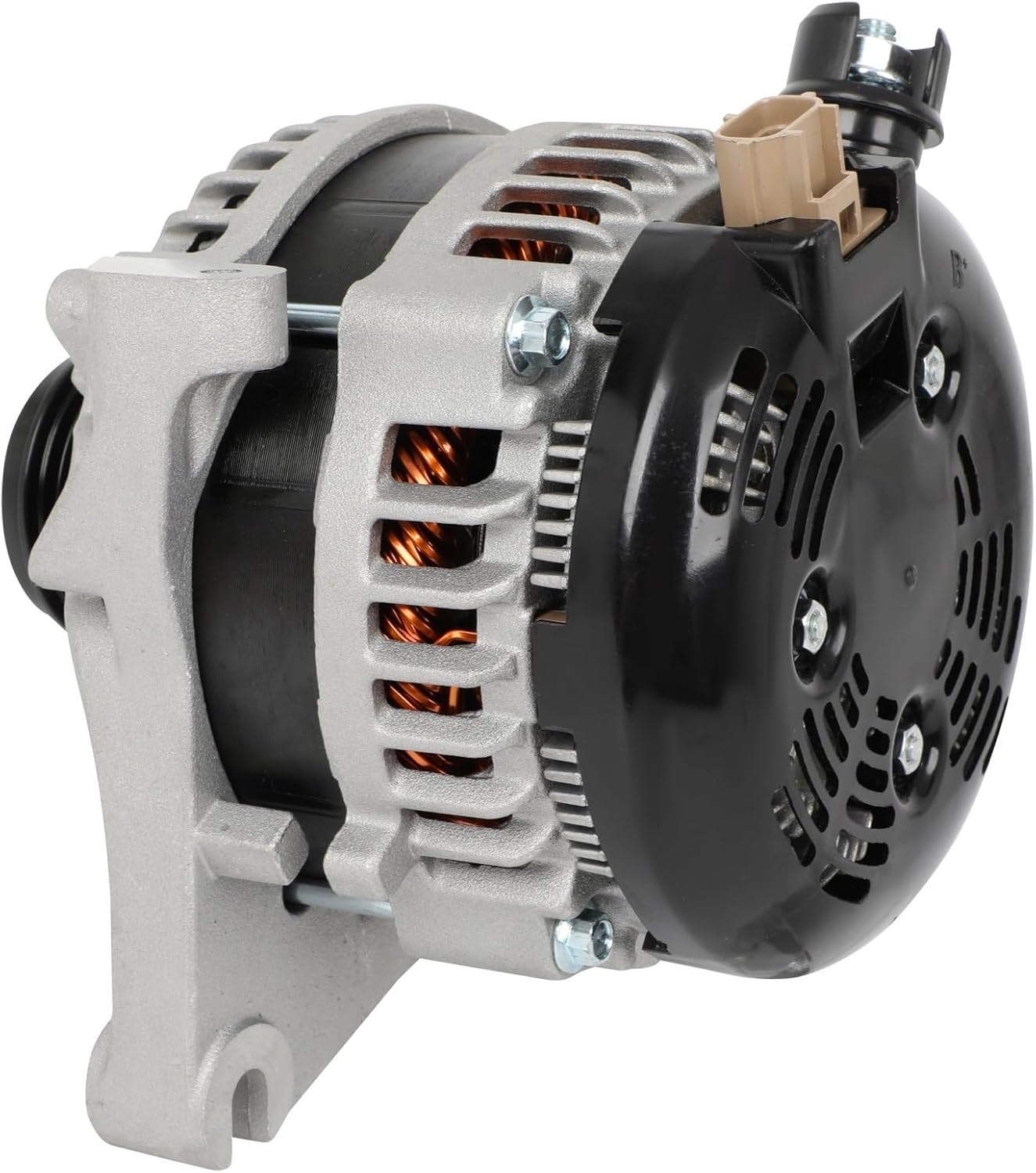 195A SCITOO Alternator New for Ford for E-150 4.6L 2009,for Ford for E-150 5.4L 2009,for Ford for E-250 4.6L 2009,for Ford for E-250 5.4L 2009 12V CW 6-Groove Clutch Pulley Ref: 11434
