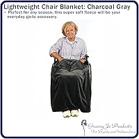 Vista 2 de Granny Jo Products Manta ligera para silla de ruedas, color gris carbón