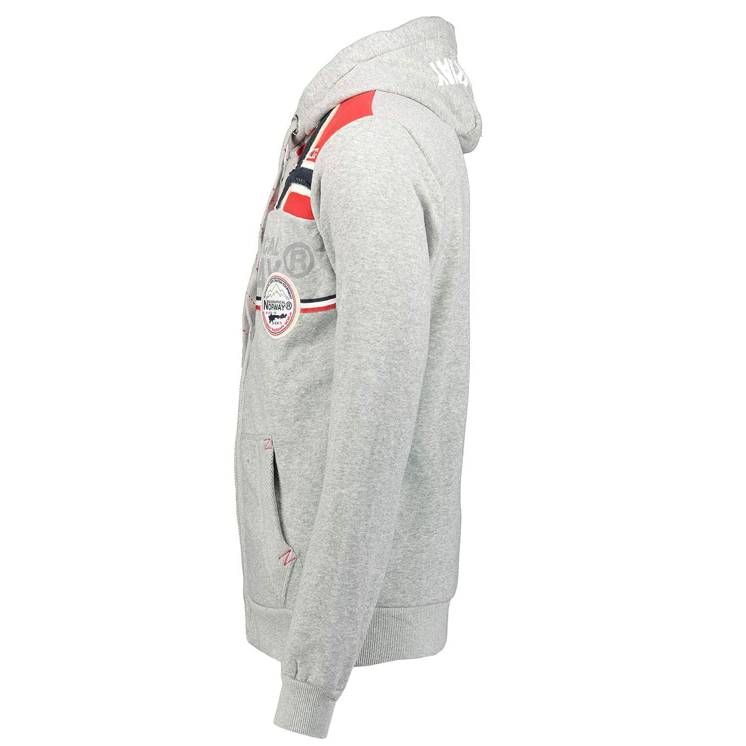 Geographical Norway Faponie Men - Kapuzenpullover Zip Tasche Mann - Sweatjacke Pullover Logo Langarm Warm - Ideal Geschenk Männer Jahreszeit Frühling Sommer Herbst Winter
