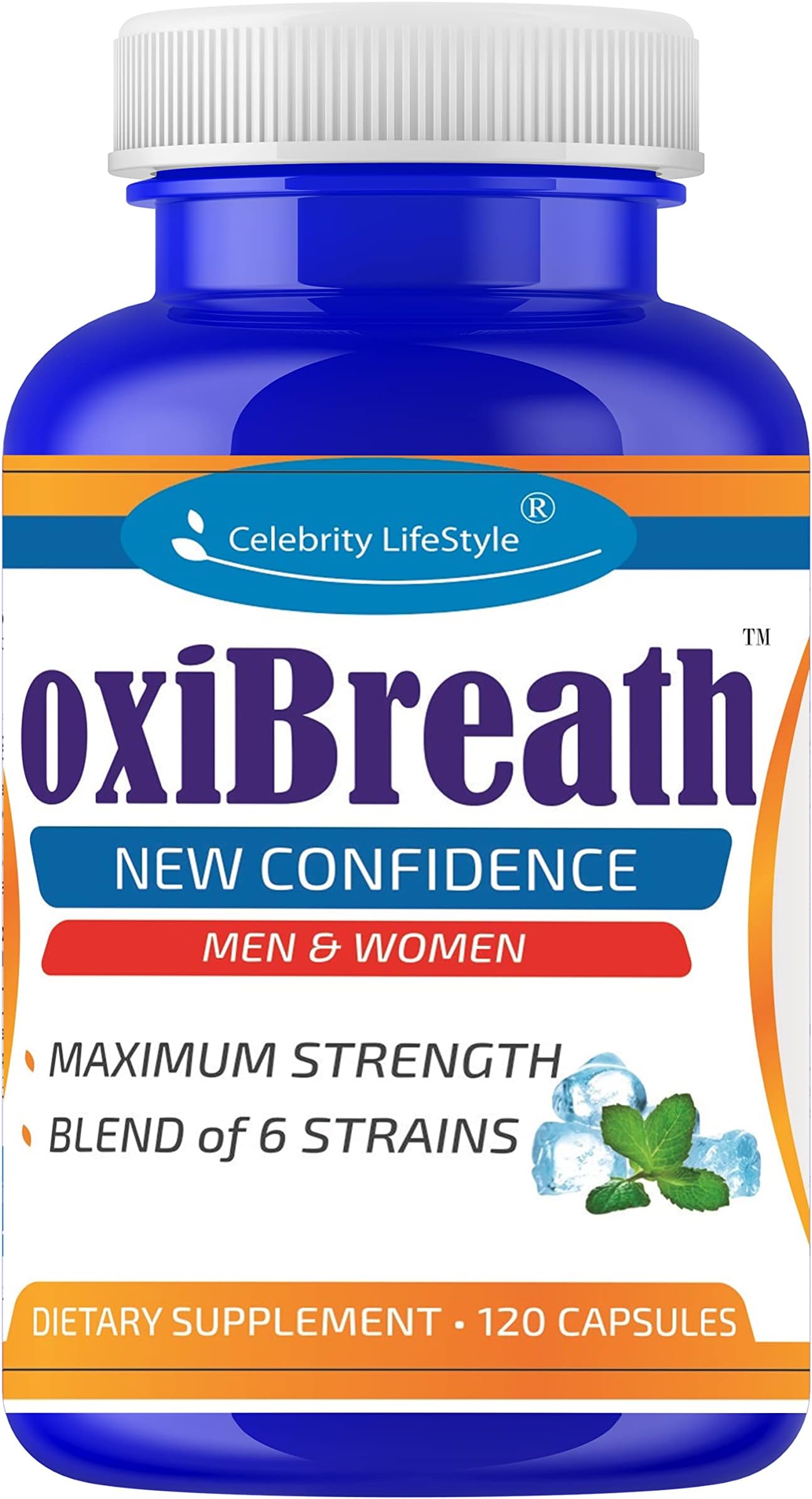 Celebrity LifeStyle Product Oxibreath Dental Probiotics for Fresh Breath, Support Fresh Breath, Vegetarian Oral Health Support, Oral Probiotics for Mouth Bad Breath for Men & Women- 120 Capsules